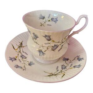 Vintage Queens Staffordshire Bone China Tea Cup And Saucer